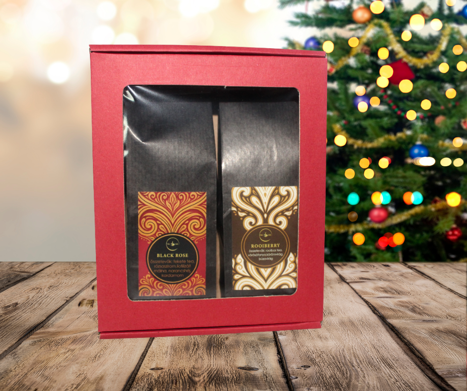 karácsonyi teás doboz